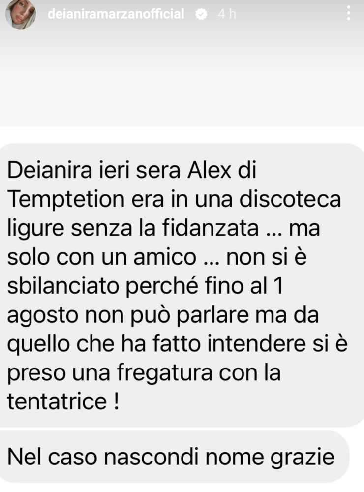 temptation island fidanzato cede tentatrice