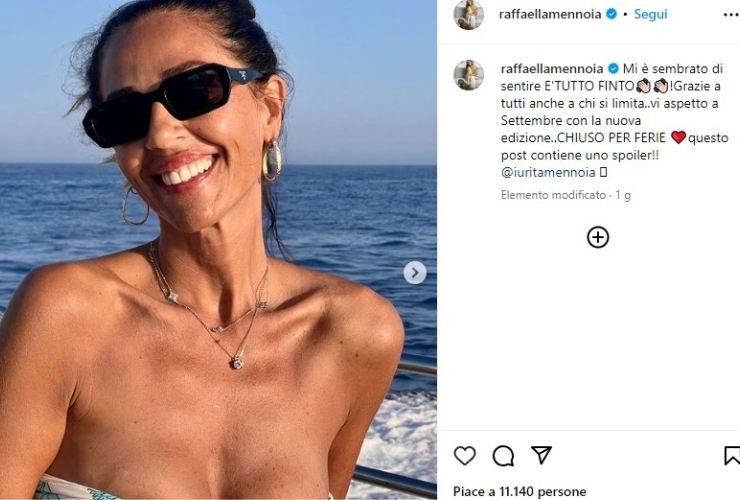 Temptation Island, emerge sui social l'intervento di Raffaella Mennoia