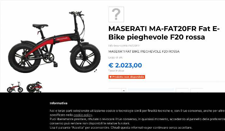 Bici Maserati Fat 20