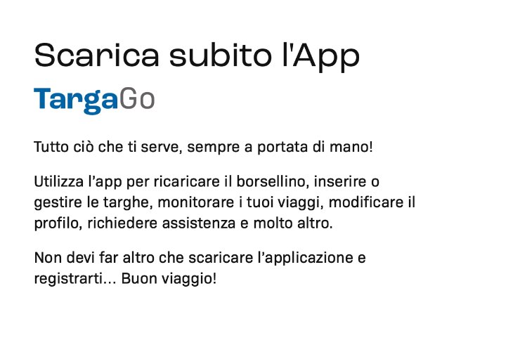 Applicazione targa casello