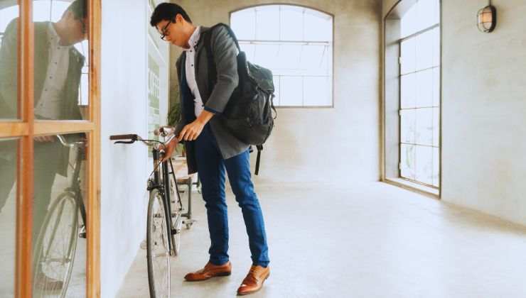 A lavoro in bici