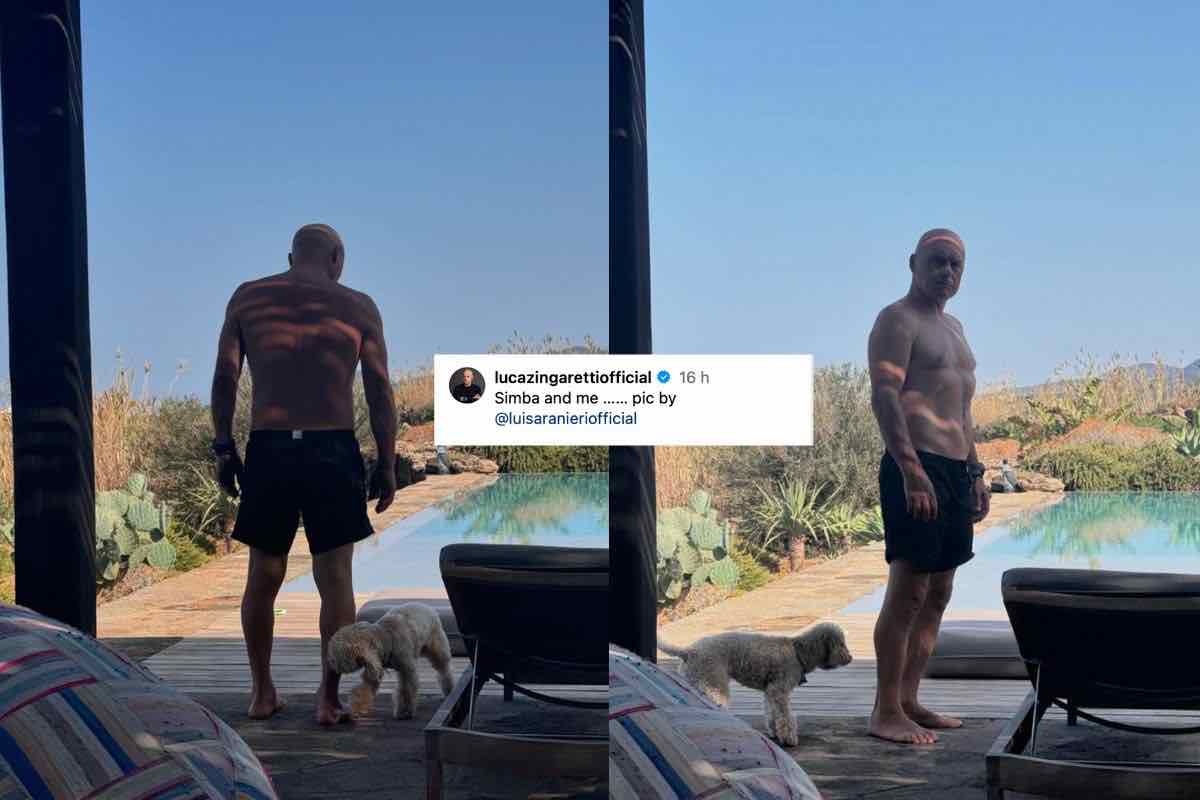 Luca Zingaretti al mare foto di Luisa Ranieri 